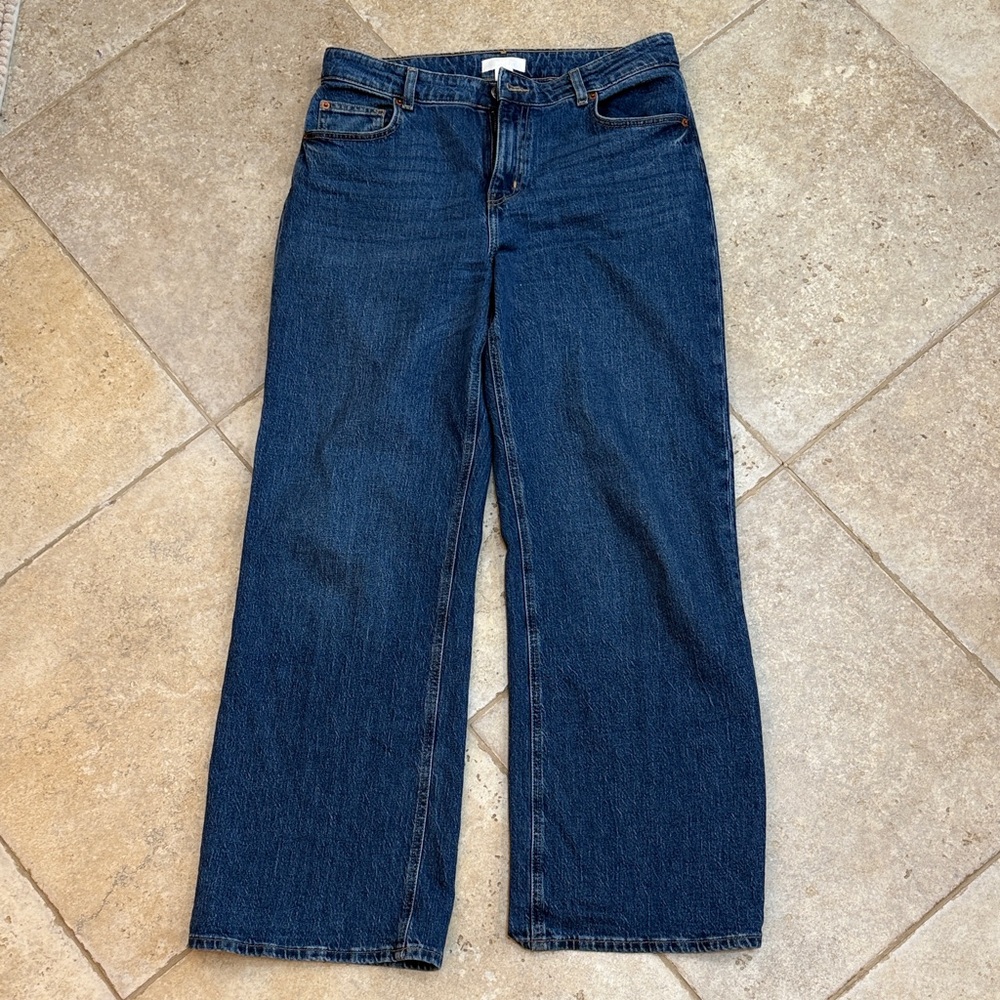 H&M Dark Blue Wide Leg Jeans